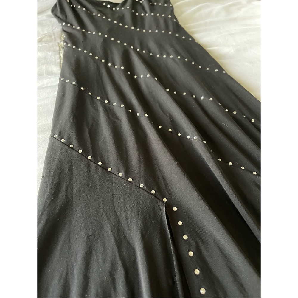 Cache Embellished Stretch Black Rhinestones Crystals Dress 8 ❤️🔥❤️🔥 - Picture 6 of 7